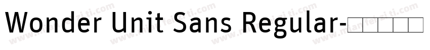 Wonder Unit Sans Regular字体转换